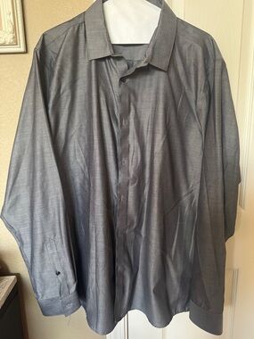 INC International Concepts Men's Charcoal Gray Dress Shirt